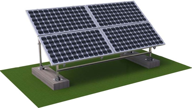 солнечные батареи - монтаж на земле